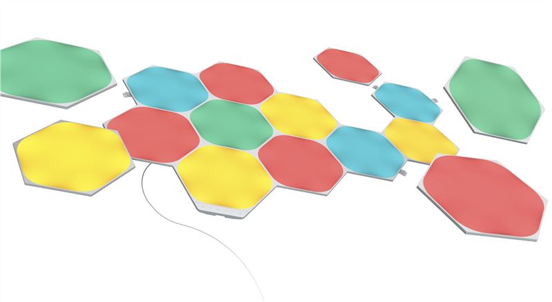 Kit 15 panouri luminoase Nanoleaf Shapes Hexagons Starter Kit, Wi-Fi
