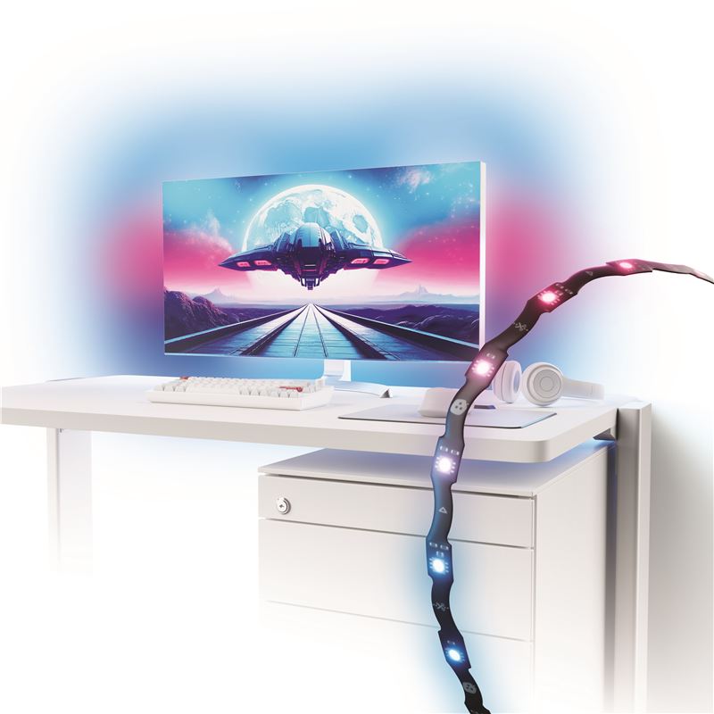 Bandă LED pentru monitor Nanoleaf 4D PC Screen Mirror Lightstrip, 2,5 m, USB