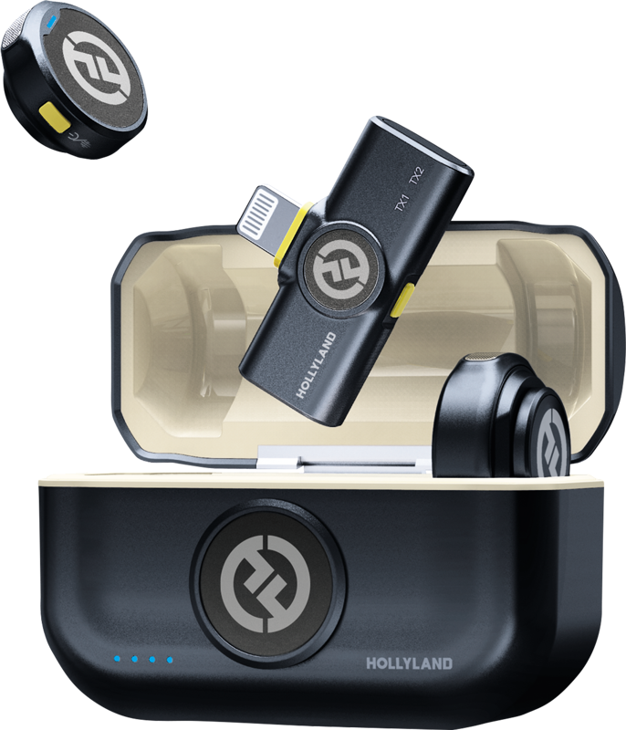 HOLLYLAND　Lark M2 with Lighting Plug Hollyland Lark M2 Lightning - Wireless Lavalier Microphone with Lightn