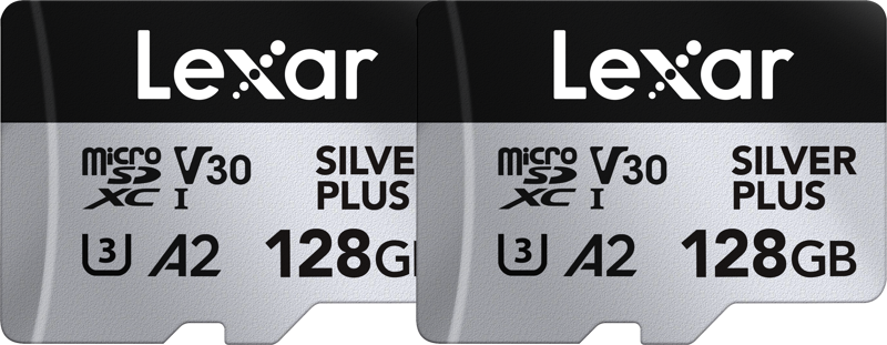 Lexar microSDXC Silver Plus 1066x UHS-I/U3/A2/4K R205/W150 (V30) 128GB - 2pack