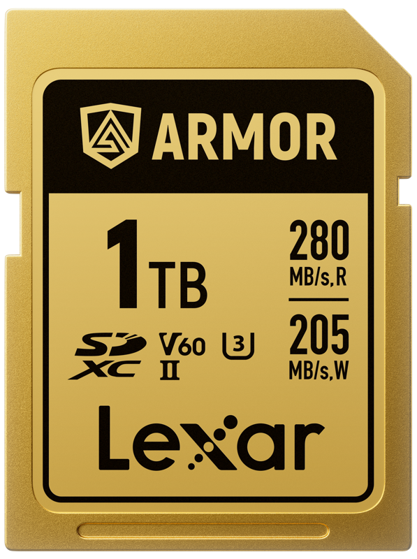 Lexar SDXC ARMOR Gold UHS-II U3, Stainless Steel, IP68 R280/W210 (V60) 1TB