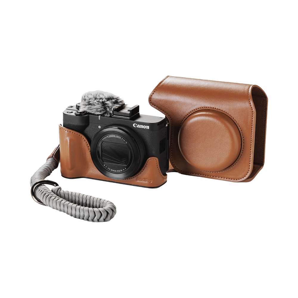 SmallRig 5385 Leather Case Kit for Canon PowerShot V1 Brown