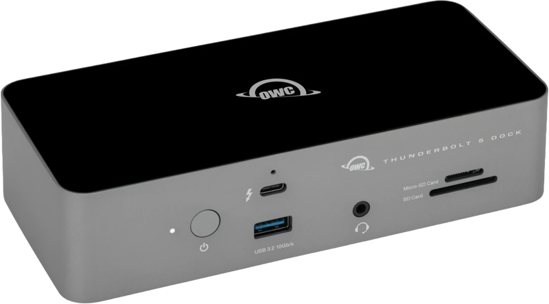 OWC 11-Port Thunderbolt 5 Dock, 2.5GB Net (4xTB5/3x USB A/1xEth/1xAudio/2xSD reader)