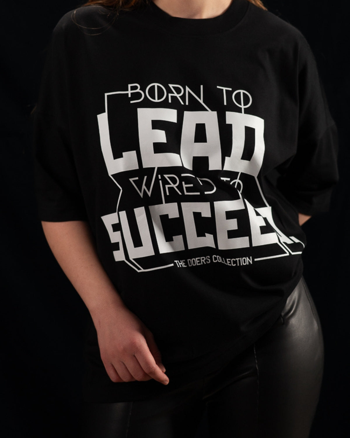 Tricou Premium Bumbac, Imprimeu “Born to Lead, Wired to Succeed”