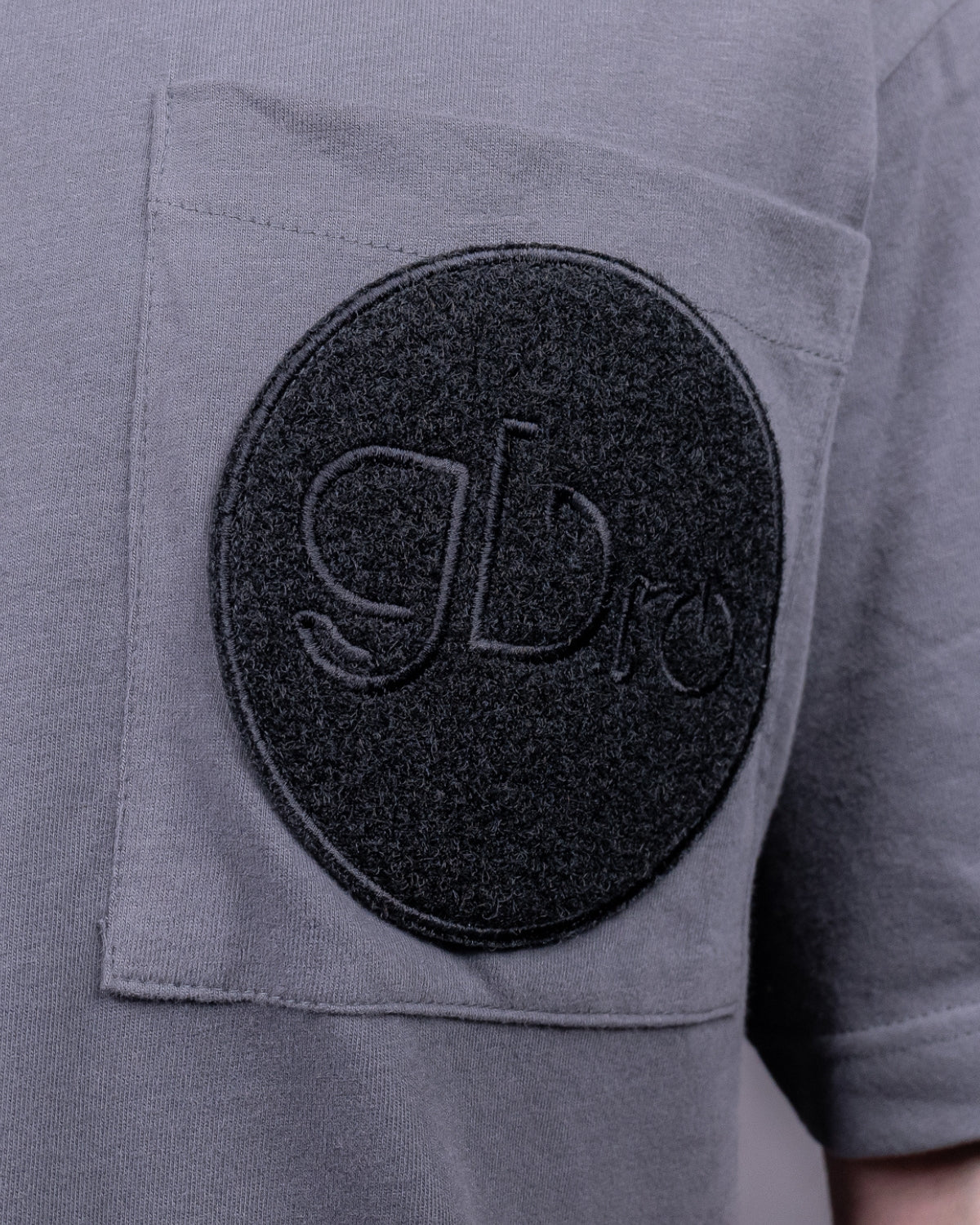 Tricou Regular 100% Bumbac cu Velcro, Carbon Grey