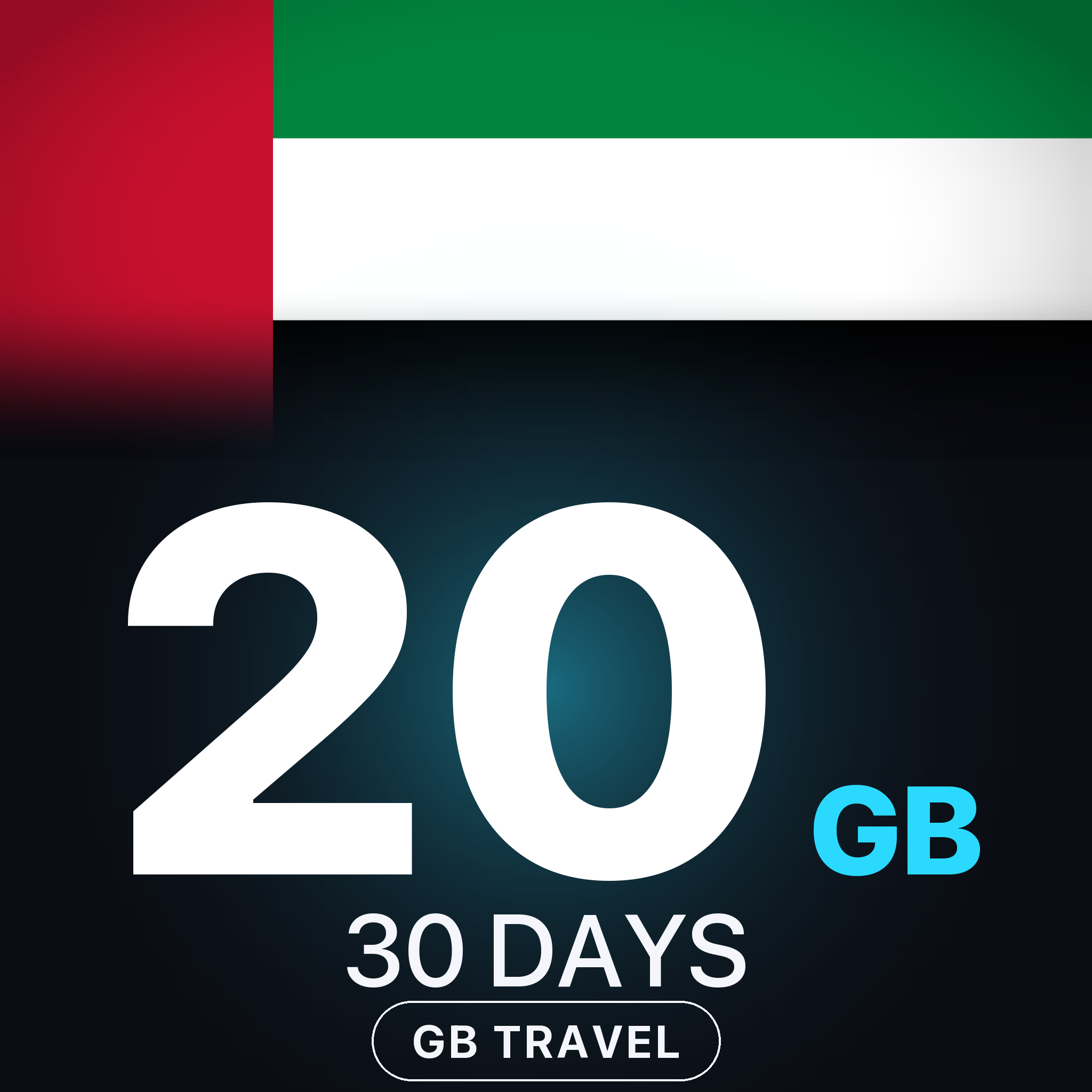 eSIM Dubai / Emirate 20 GB, 30 DAYS — GB Travel