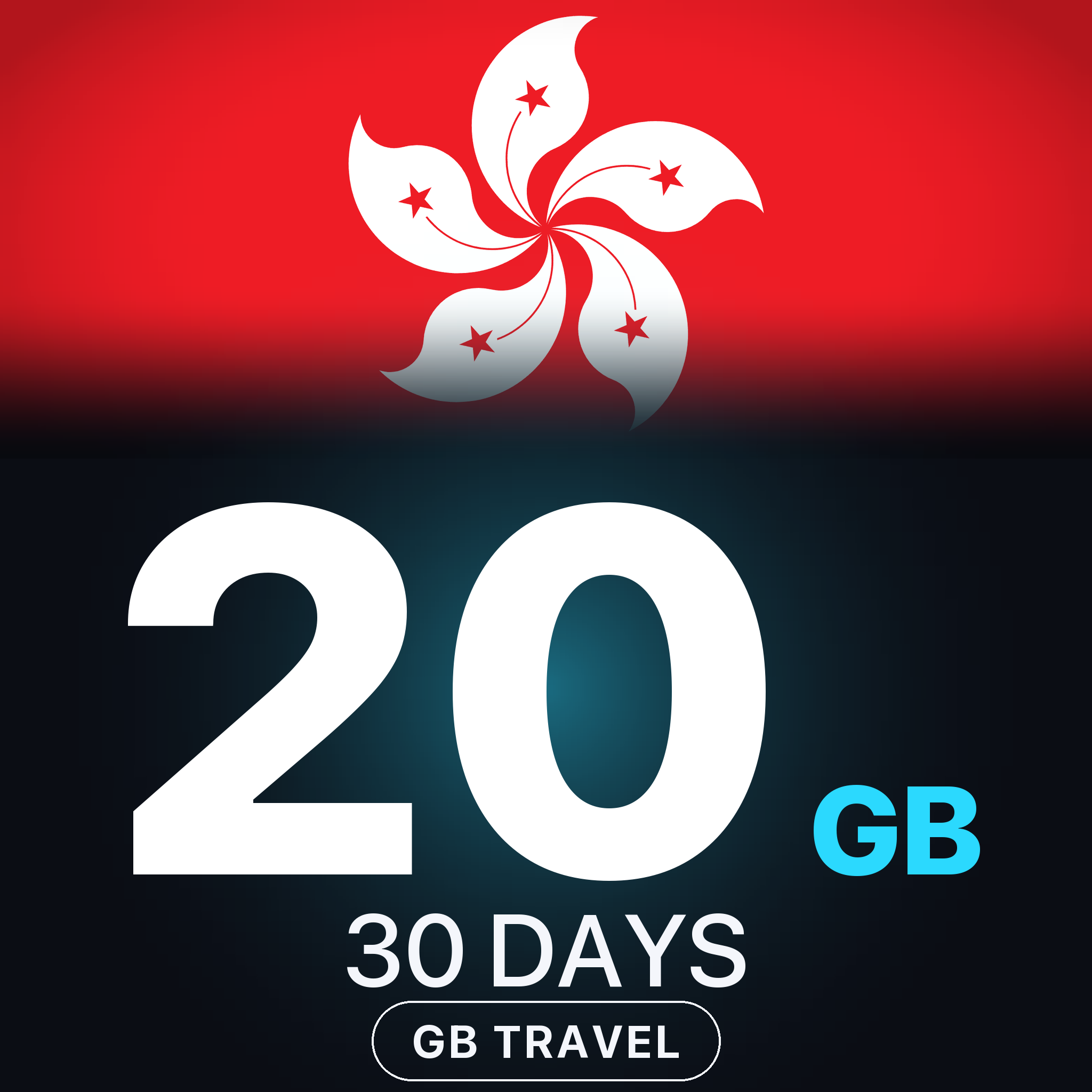 eSIM Hong Kong 20 GB, 30 DAYS — GB Travel