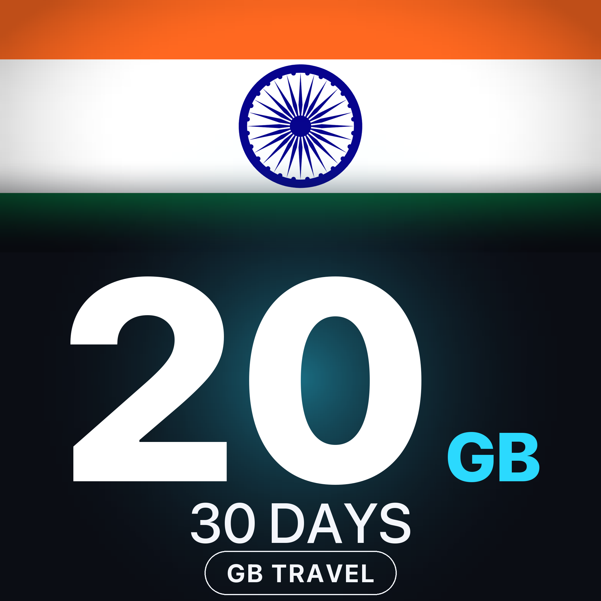 eSIM India 20 GB, 30 DAYS — GB Travel
