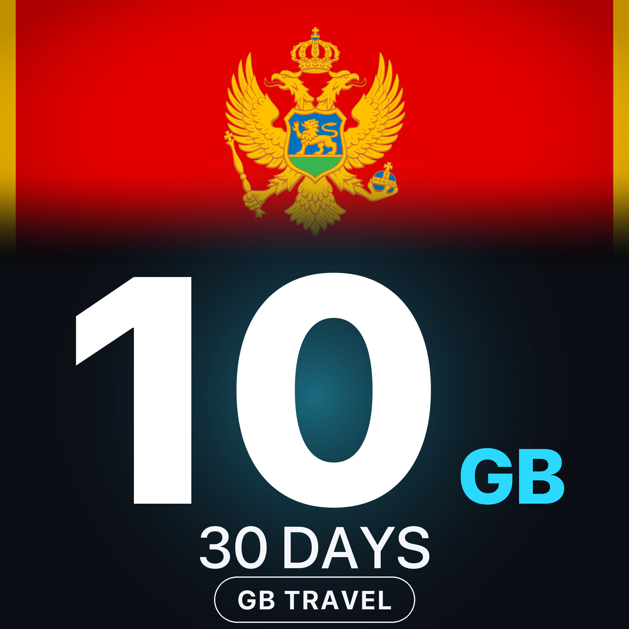 eSIM Muntenegru 10 GB, 30 DAYS — GB Travel