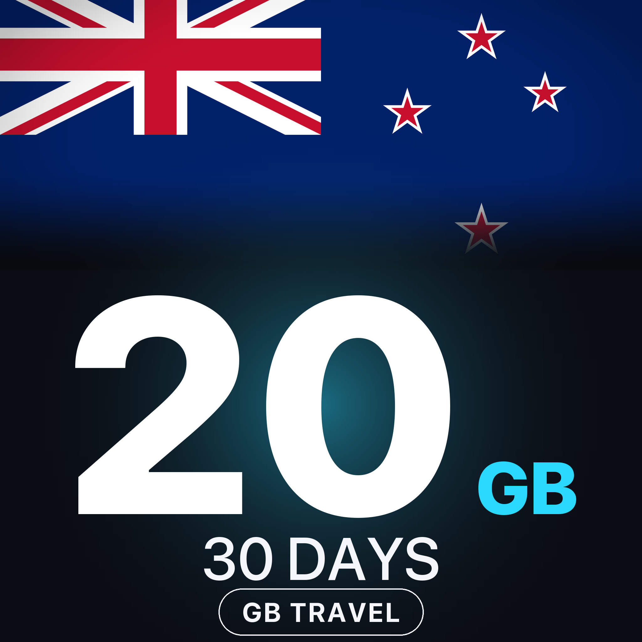 eSIM Noua Zeelandă 20 GB, 30 DAYS — GB Travel
