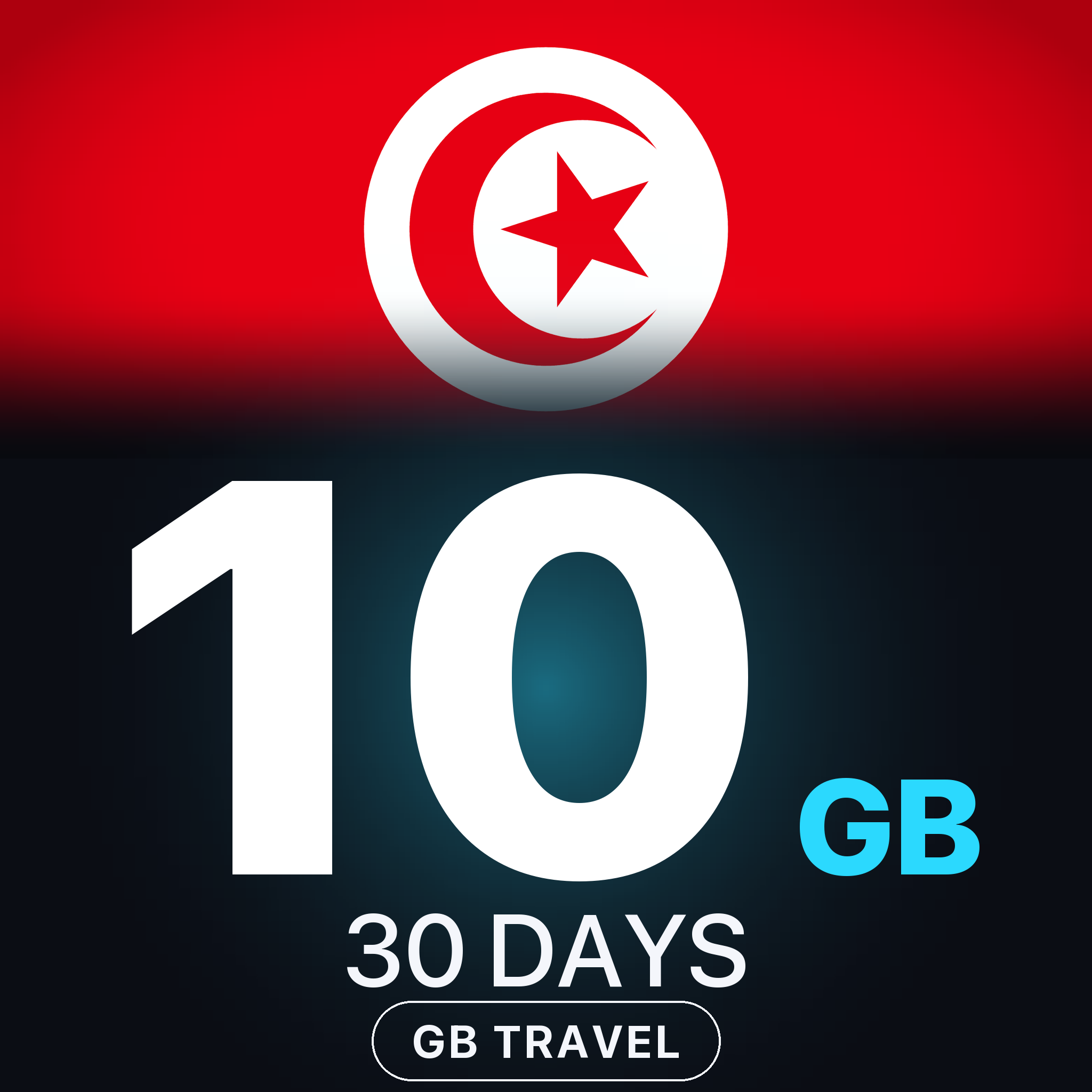eSIM Tunisia 10 GB, 30 DAYS — GB Travel