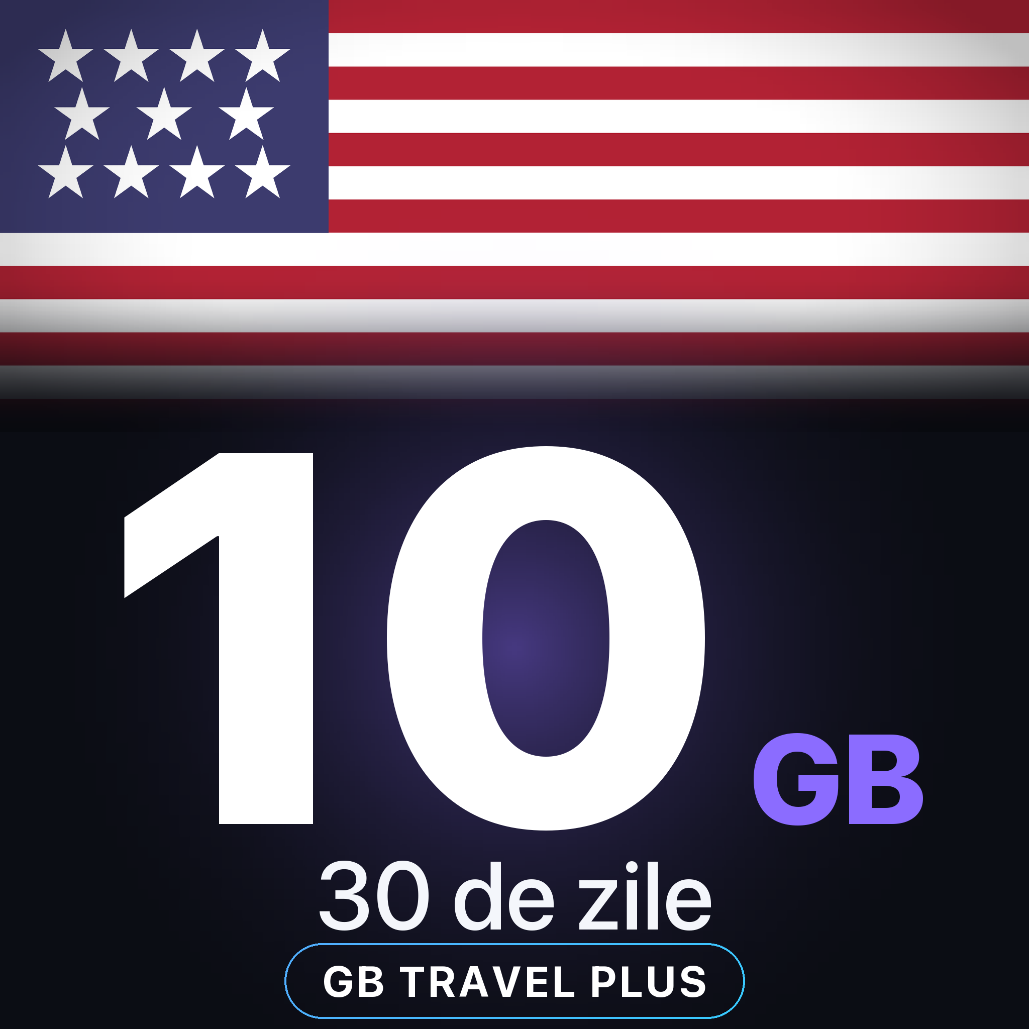eSIM SUA 10 GB, 30 de zile — GB Travel Plus