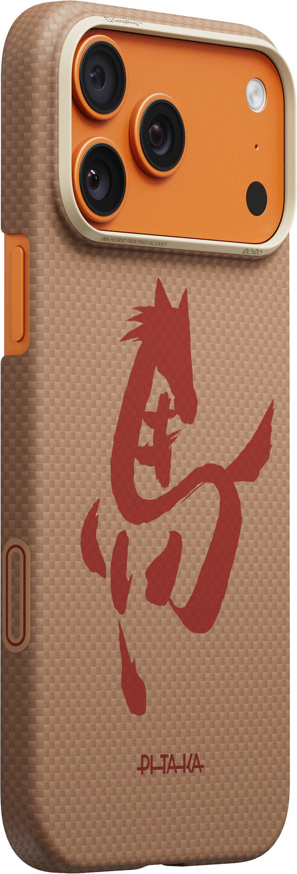 Husă Pitaka Edge Case, Ink Horse Gold & Jade — iPhone 17 Pro