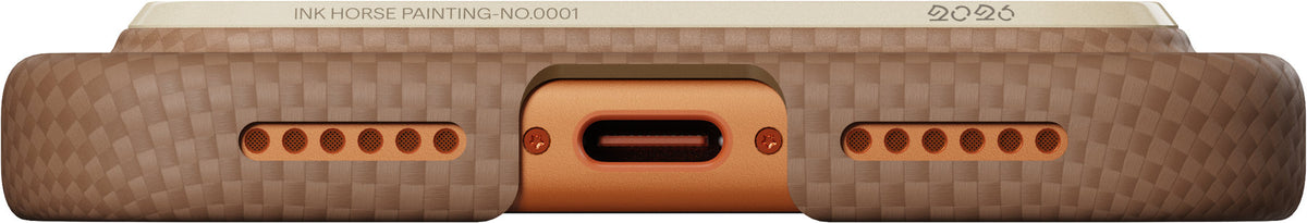 Husă Pitaka Edge Case, Ink Horse Gold & Jade — iPhone 17 Pro Max
