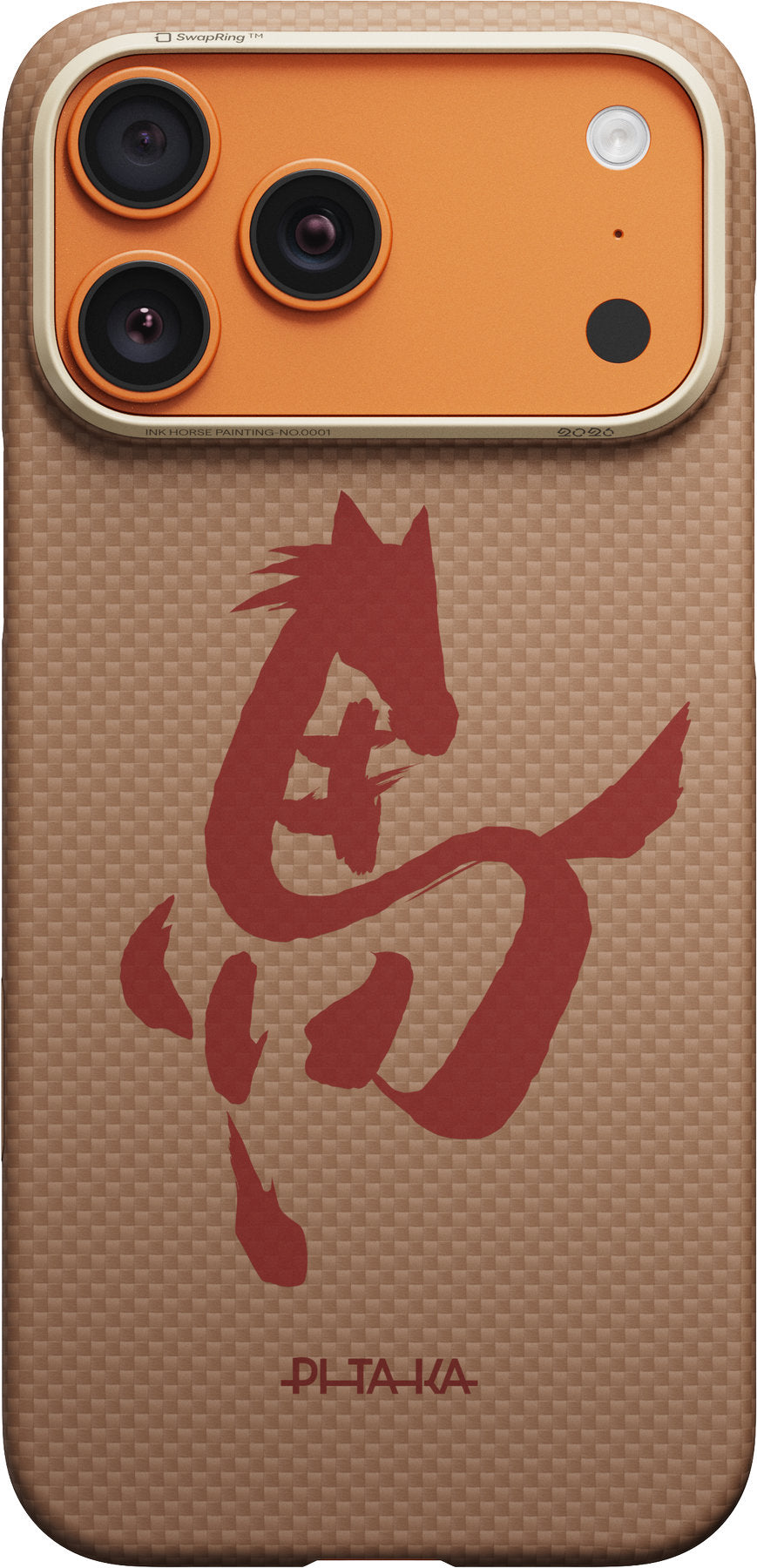Husă Pitaka Edge Case, Ink Horse Gold & Jade — iPhone 17 Pro