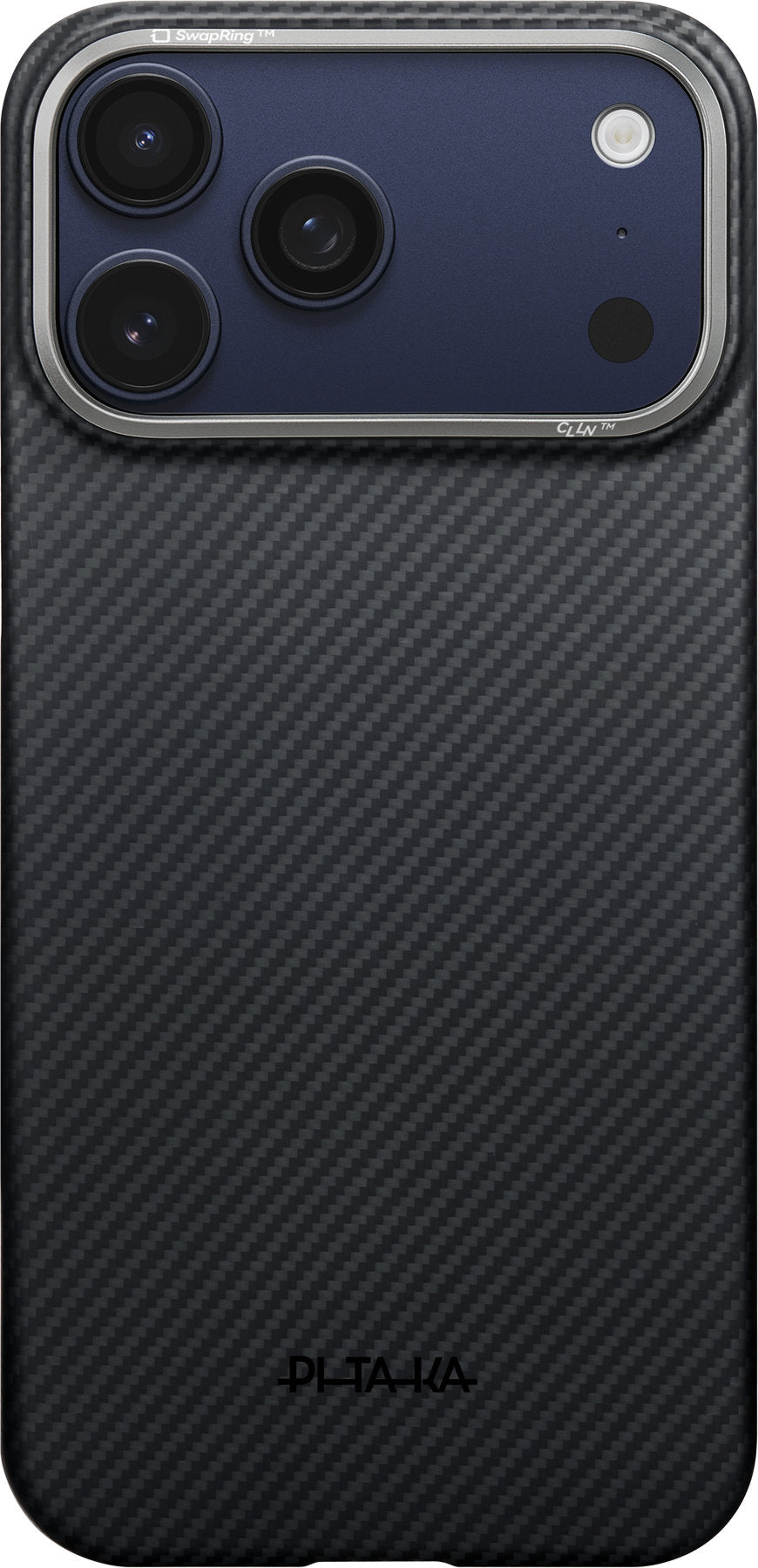 Husă Pitaka Ultra-Slim, Black/Grey — iPhone 17 Pro