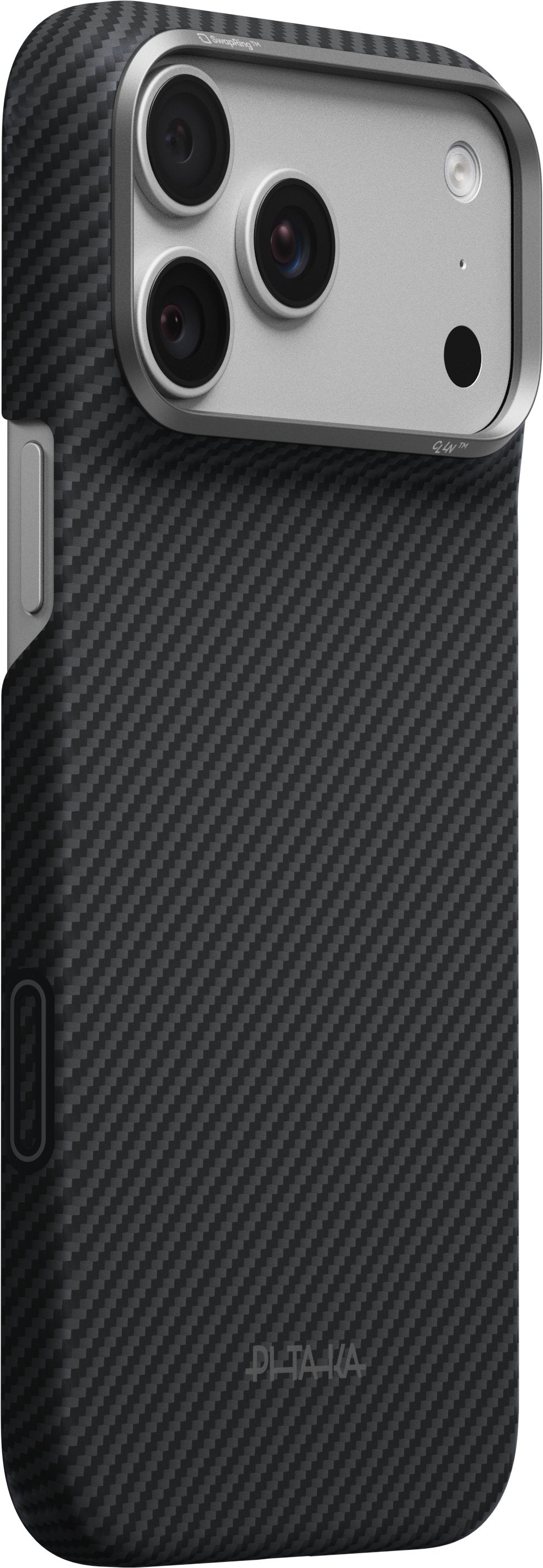 Husă Pitaka Edge Case, Black/Grey Twill — iPhone 18/17 Pro Max