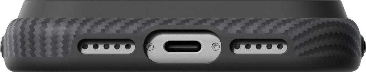 Husă Pitaka Summa, Black/Grey Twill — iPhone 18/17 Pro
