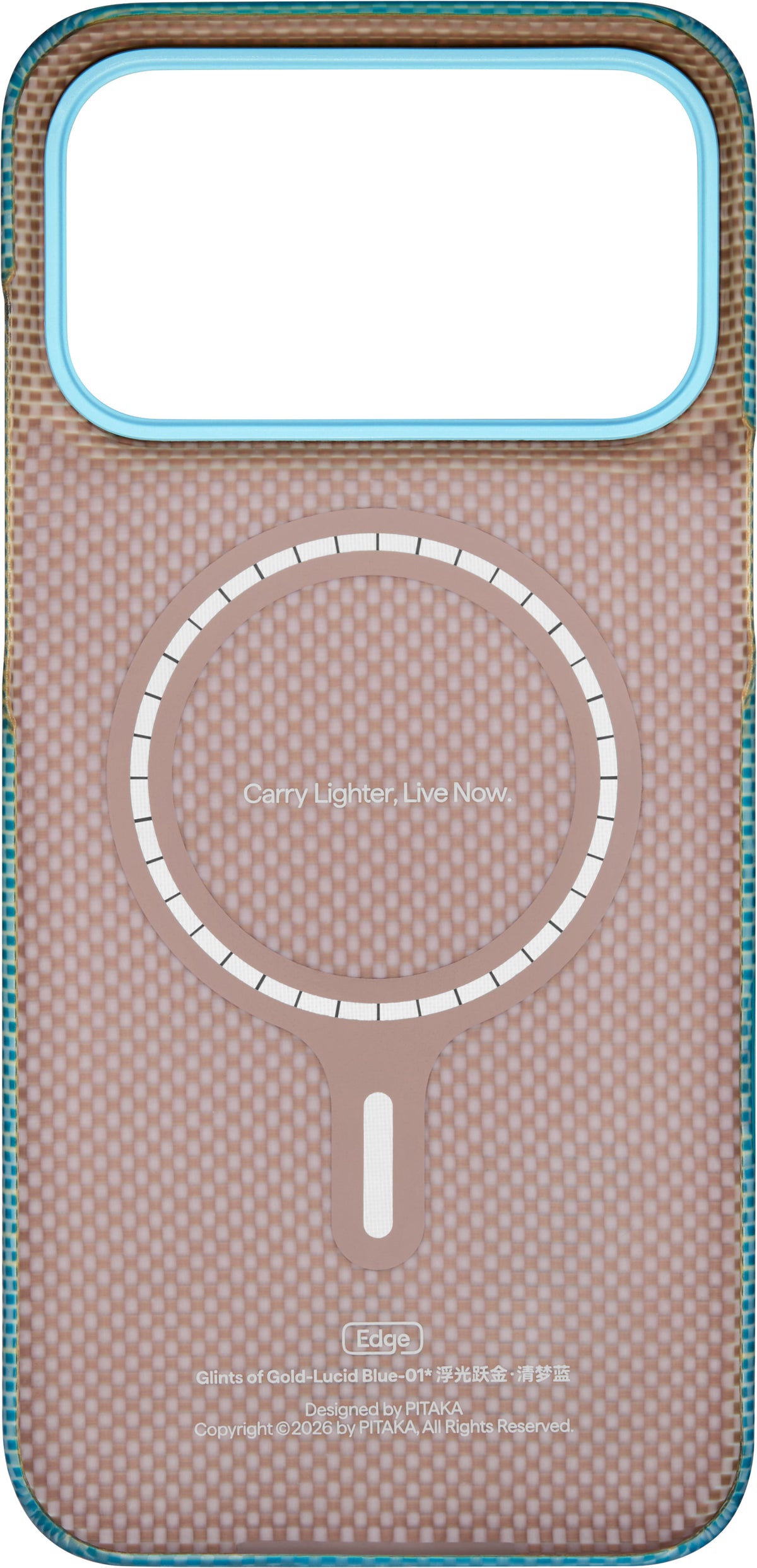 Husă Pitaka Edge Case, Lucid Blue — iPhone 18/17 Pro Max