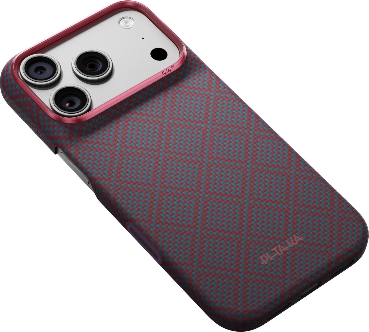 Husă Pitaka Edge Case, Argyle Blue's Red — iPhone 18/17 Pro