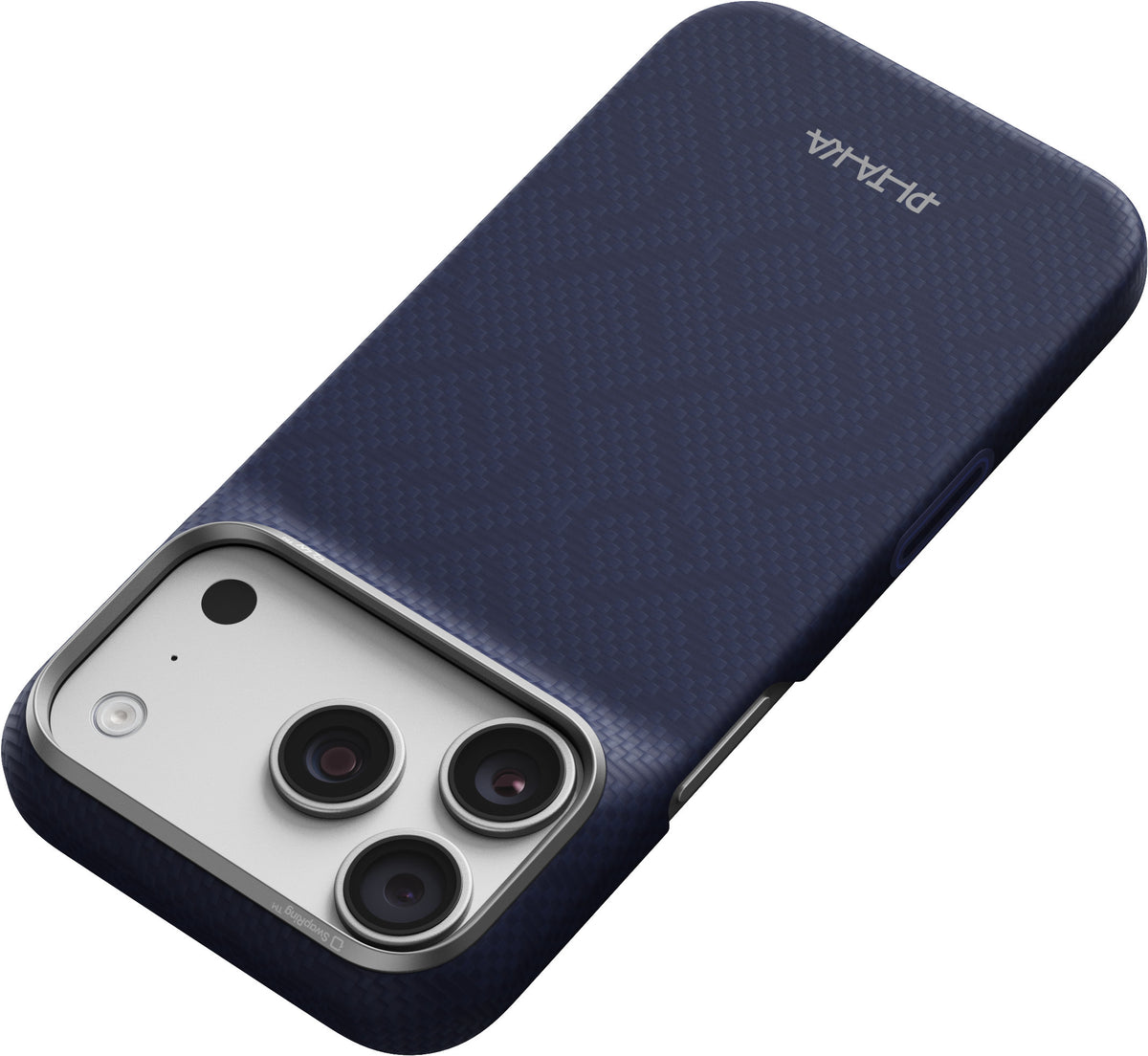Husă Pitaka Edge Case, PTK Weaving Sapphire Blue — iPhone 18/17 Pro
