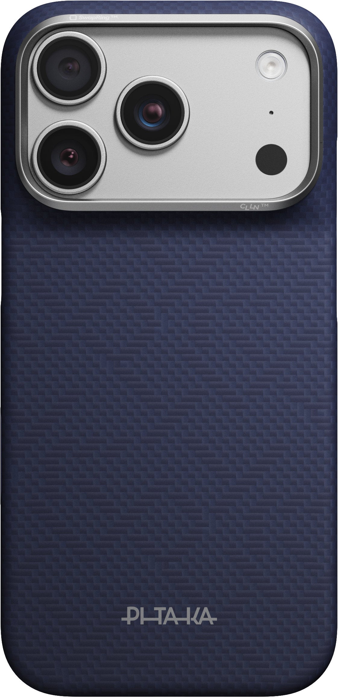 Husă Pitaka Edge Case, PTK Weaving Sapphire Blue — iPhone 18/17 Pro