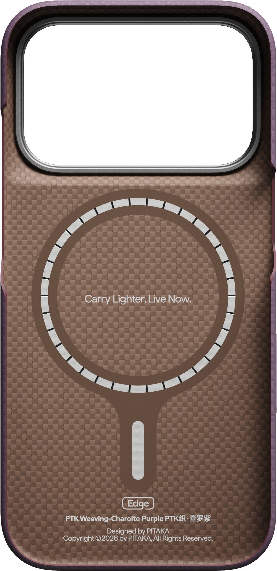 Husă Pitaka Edge Case, PTK Weaving Charoite Purple — iPhone 18/17 Pro