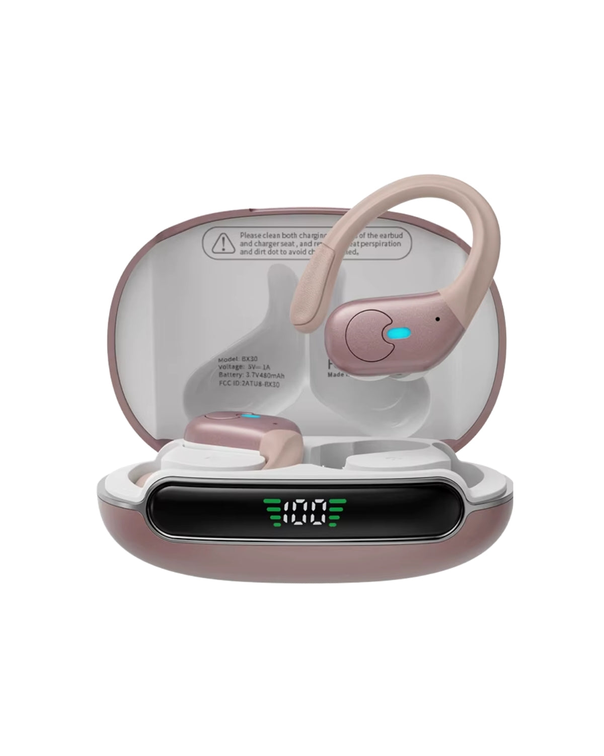 Acele "Doape de urechi" - Căști Wireless Sport, Bluetooth 5.4, Afișaj Digital LED, Autonomie 45 ore