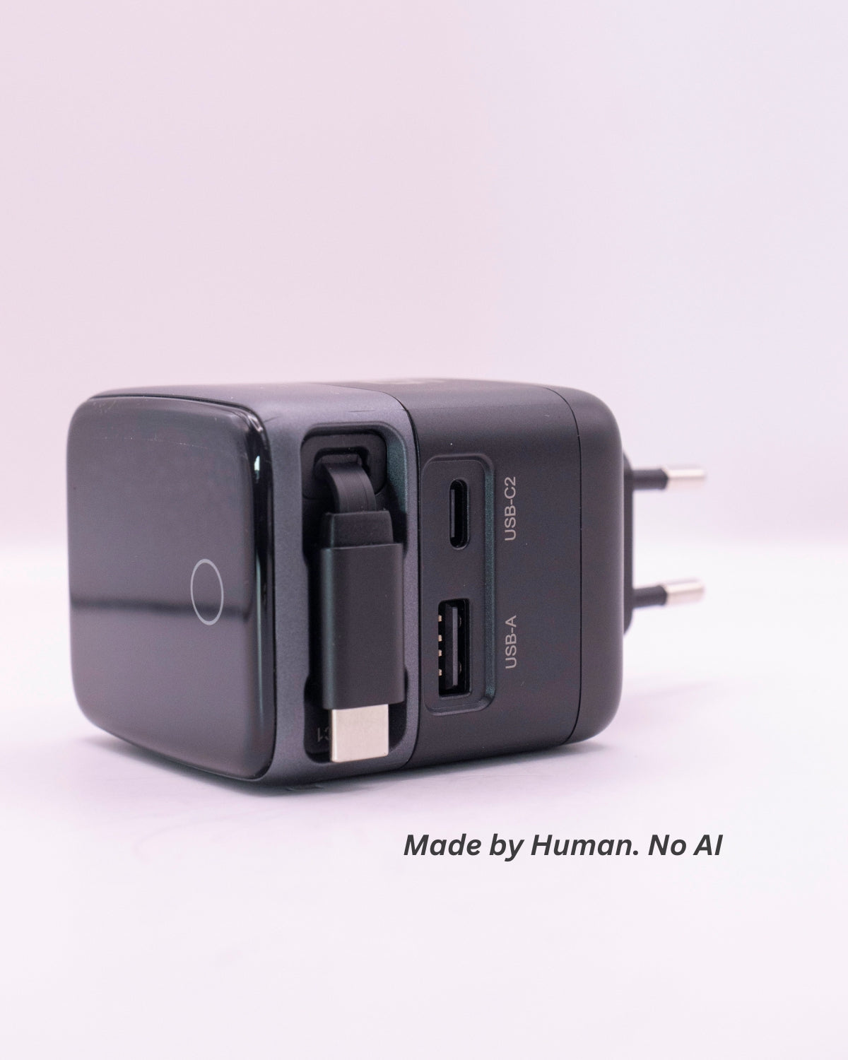 GB 70W GaN USB-C Fast Charger, 2x USB-C, 1 x USB-A, LED Display, Power Delivery + PPS