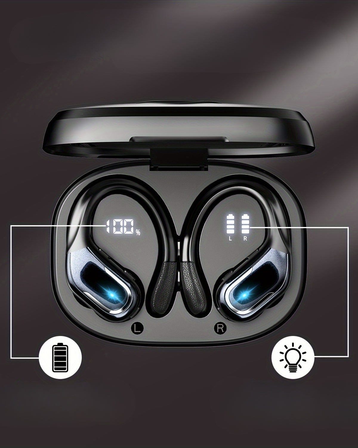 Unele "Doape de urechi" - Căști Sport Wireless, In-Ear, Bluetooth 5.4, Autonomie 40 ore