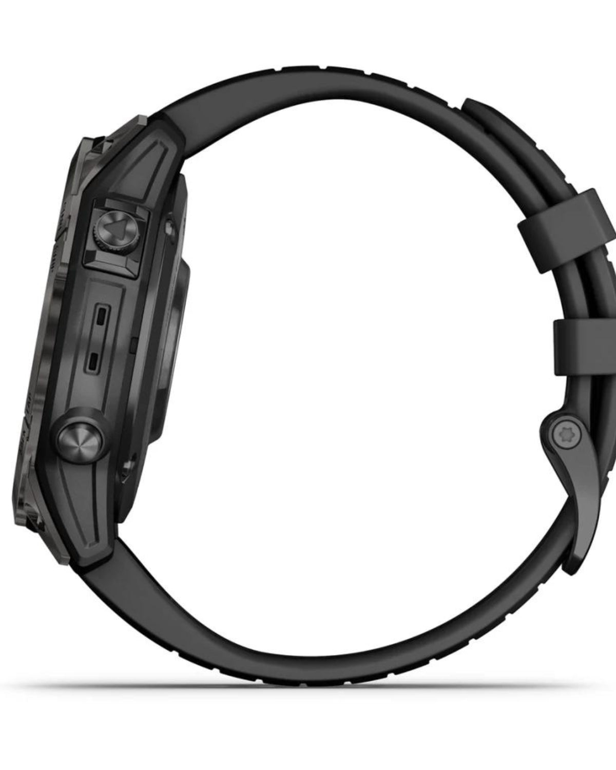 Smartwatch Garmin fēnix® 7 Pro, Sapphire Solar Titan DLC Carbon Grey, Curea Neagră, 47MM