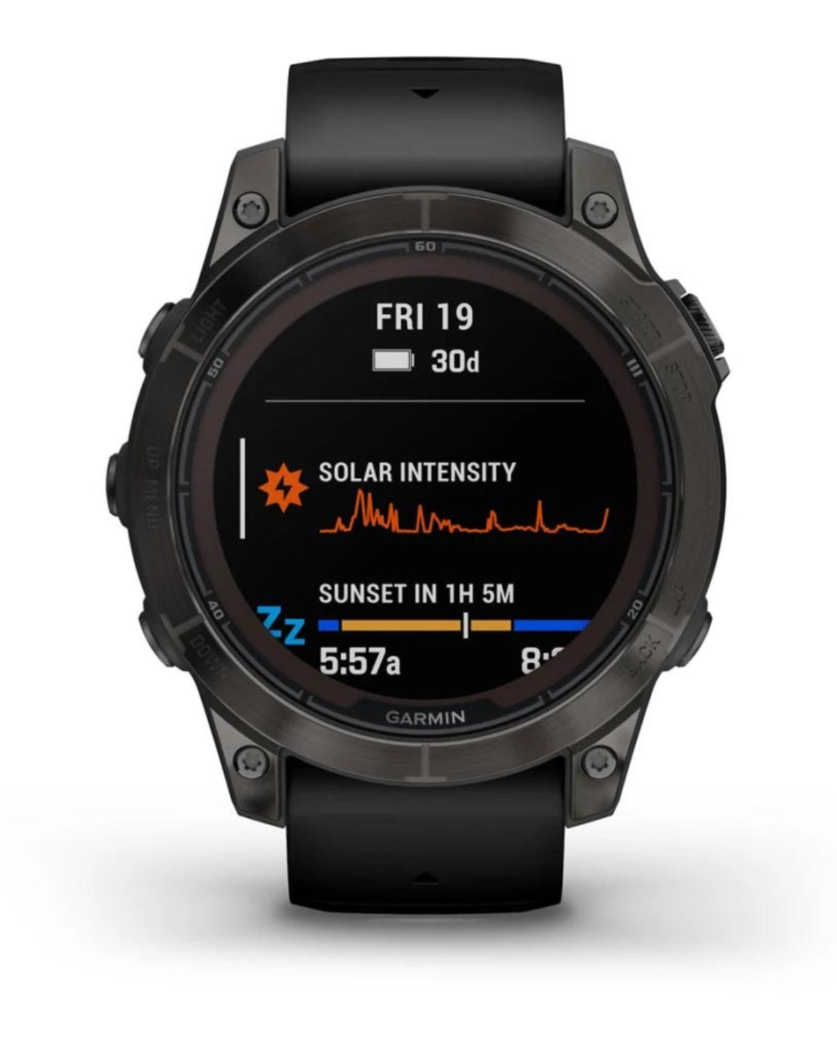 Smartwatch Garmin fēnix® 7 Pro, Sapphire Solar Titan DLC Carbon Grey, Curea Neagră, 47MM