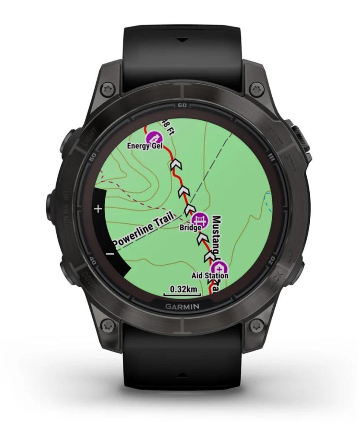 Smartwatch Garmin fēnix® 7 Pro, Sapphire Solar Titan DLC Carbon Grey, Curea Neagră, 47MM