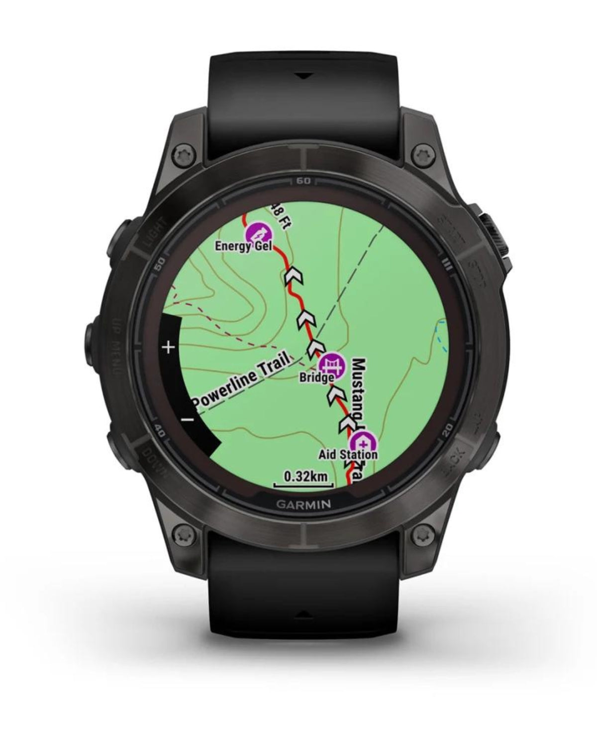 Smartwatch Garmin fēnix® 7 Pro, Sapphire Solar Titan DLC Carbon Grey, Curea Neagră, 47MM