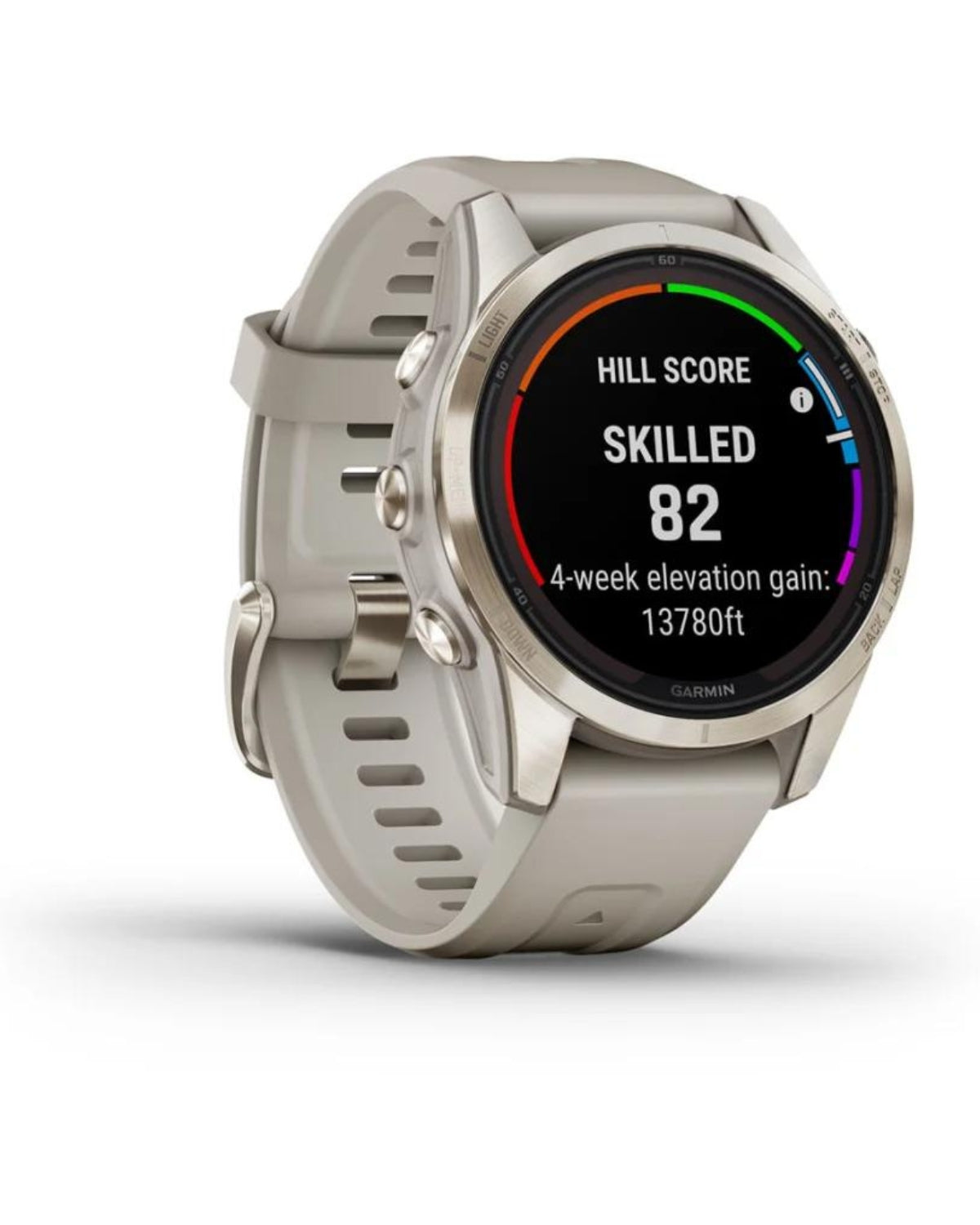 Smartwatch Garmin fēnix® 7S Pro, Sapphire Solar, Soft Gold, Curea Light Sand, 42MM