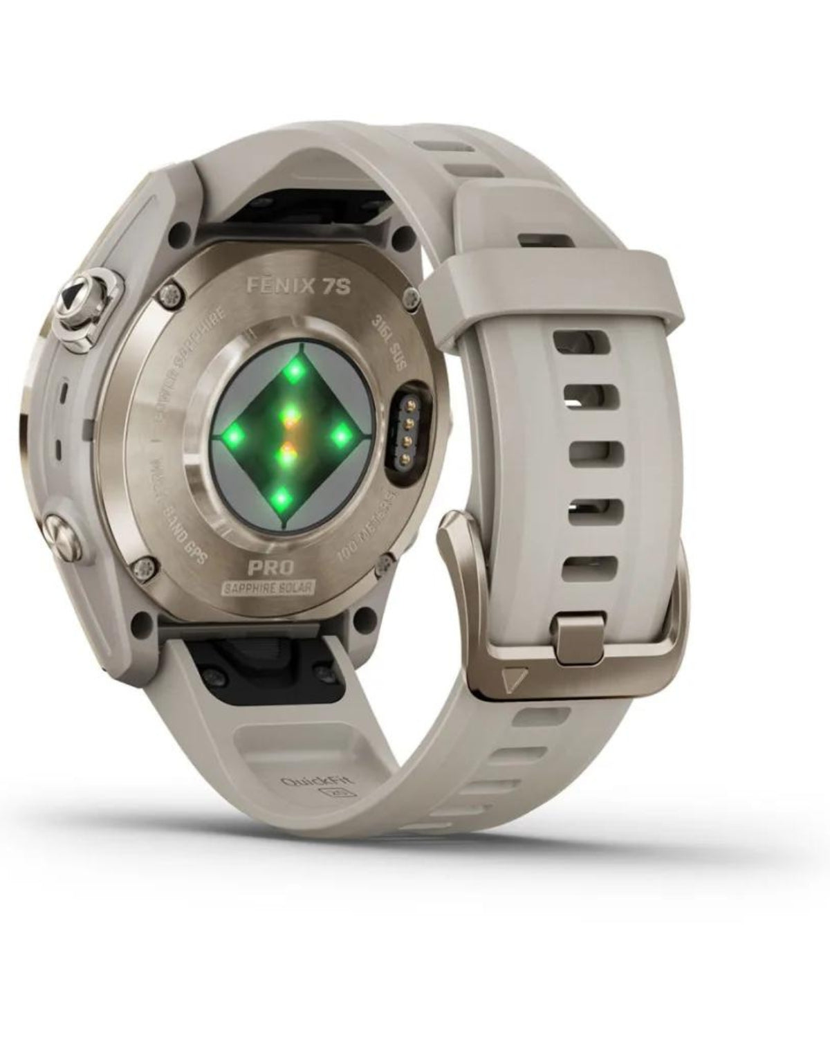 Smartwatch Garmin fēnix® 7S Pro, Sapphire Solar, Soft Gold, Curea Light Sand, 42MM