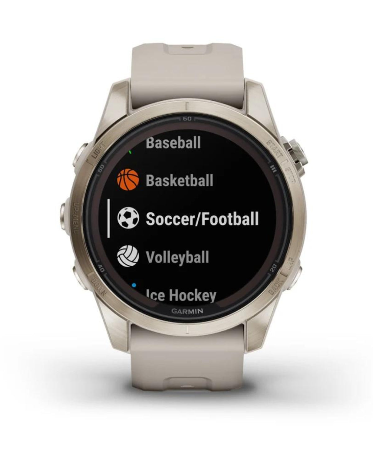 Smartwatch Garmin fēnix® 7S Pro, Sapphire Solar, Soft Gold, Curea Light Sand, 42MM