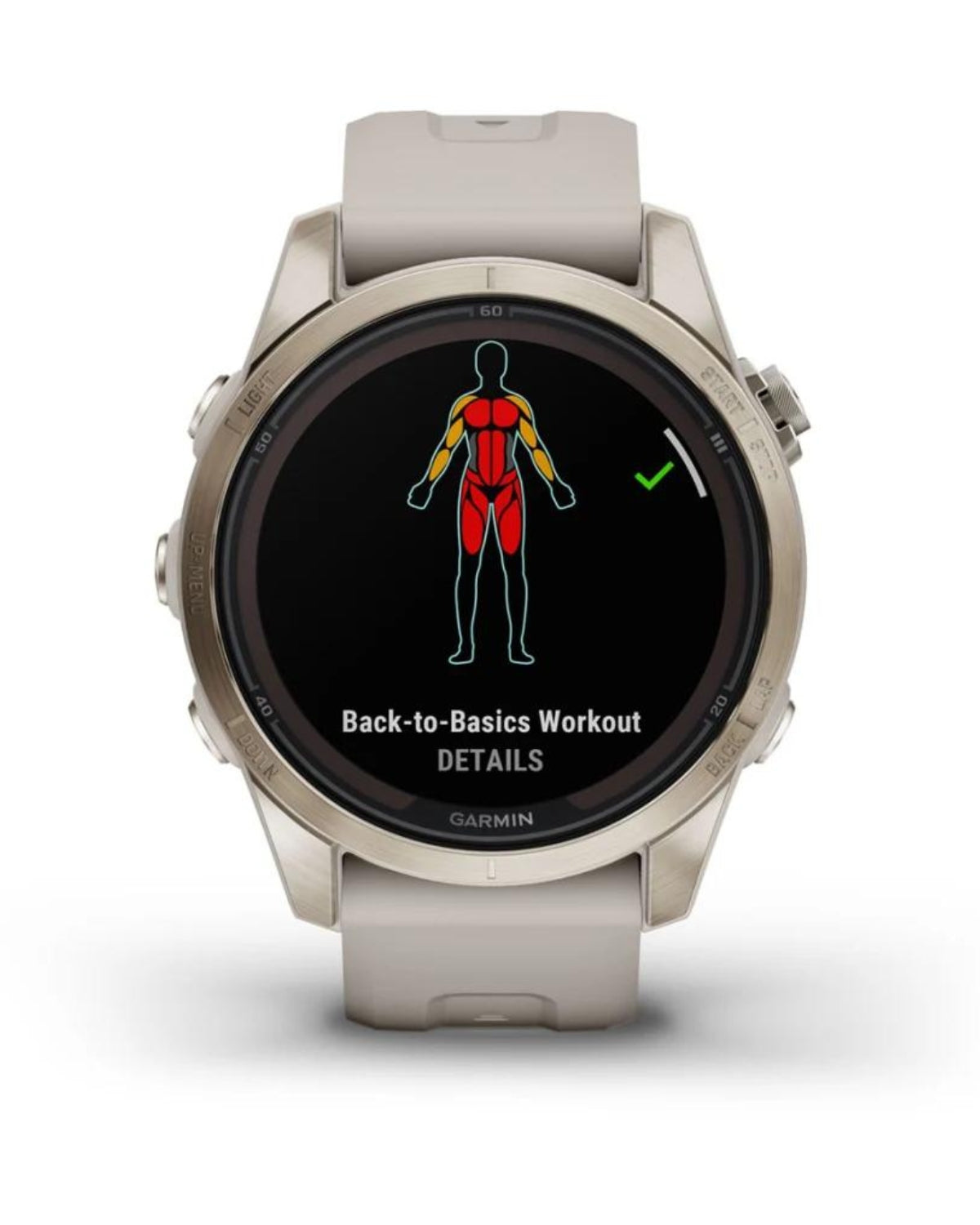 Smartwatch Garmin fēnix® 7S Pro, Sapphire Solar, Soft Gold, Curea Light Sand, 42MM