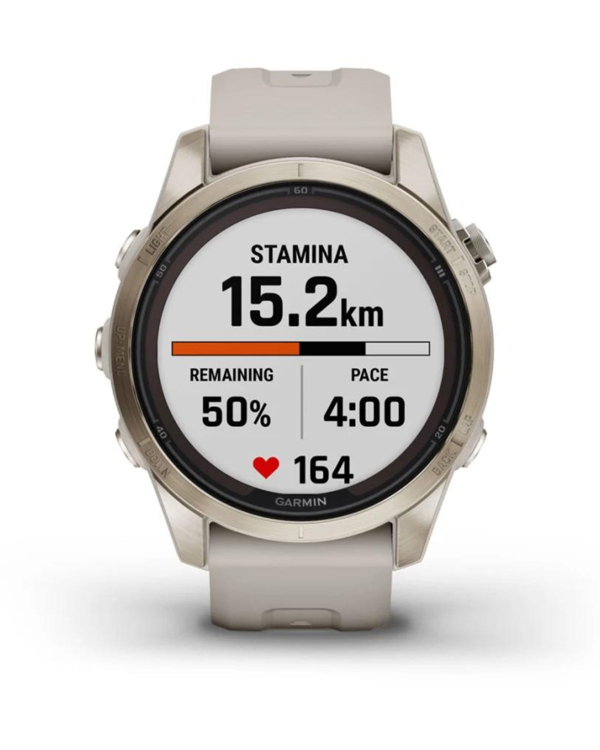 Smartwatch Garmin fēnix® 7S Pro, Sapphire Solar, Soft Gold, Curea Light Sand, 42MM