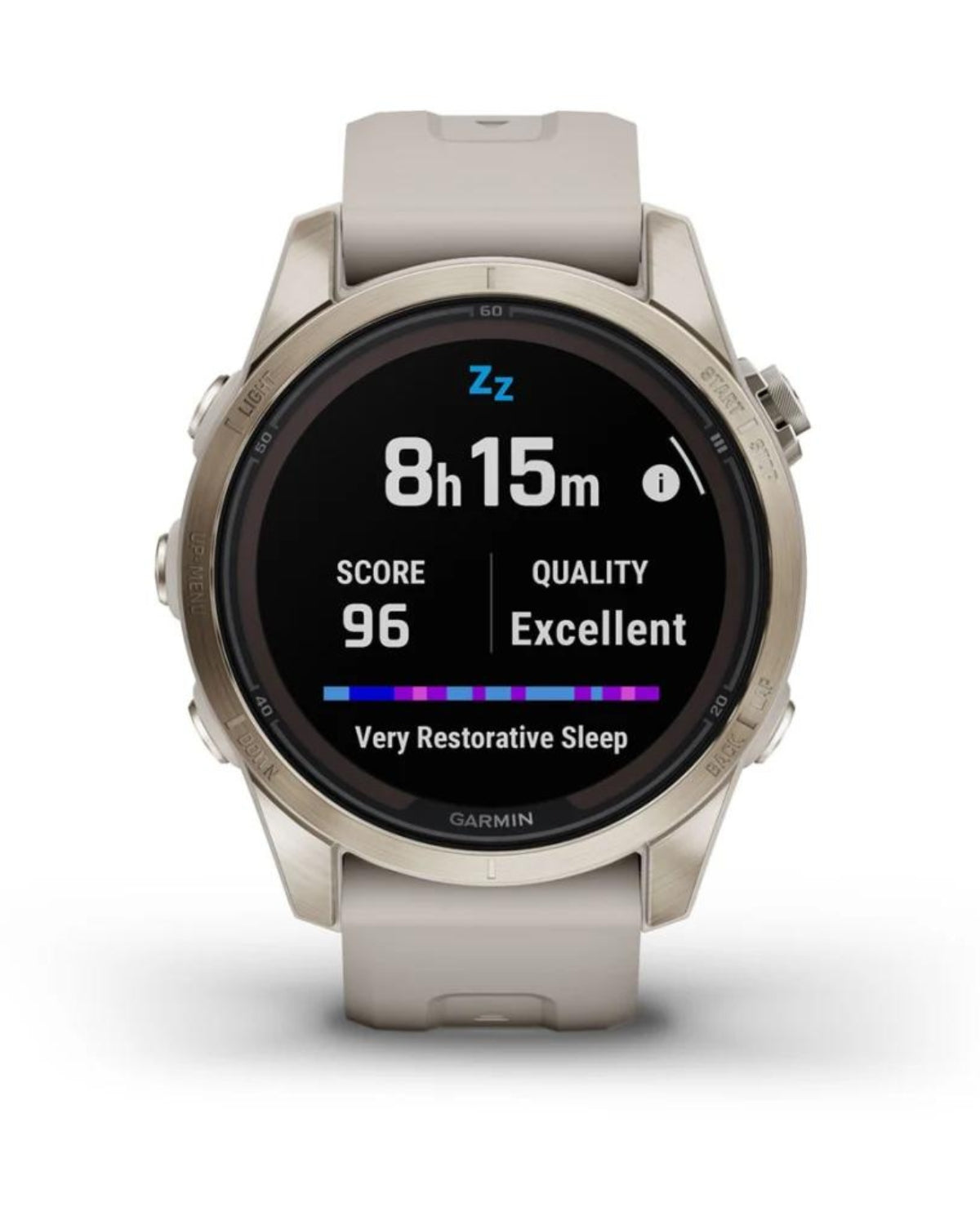 Smartwatch Garmin fēnix® 7S Pro, Sapphire Solar, Soft Gold, Curea Light Sand, 42MM