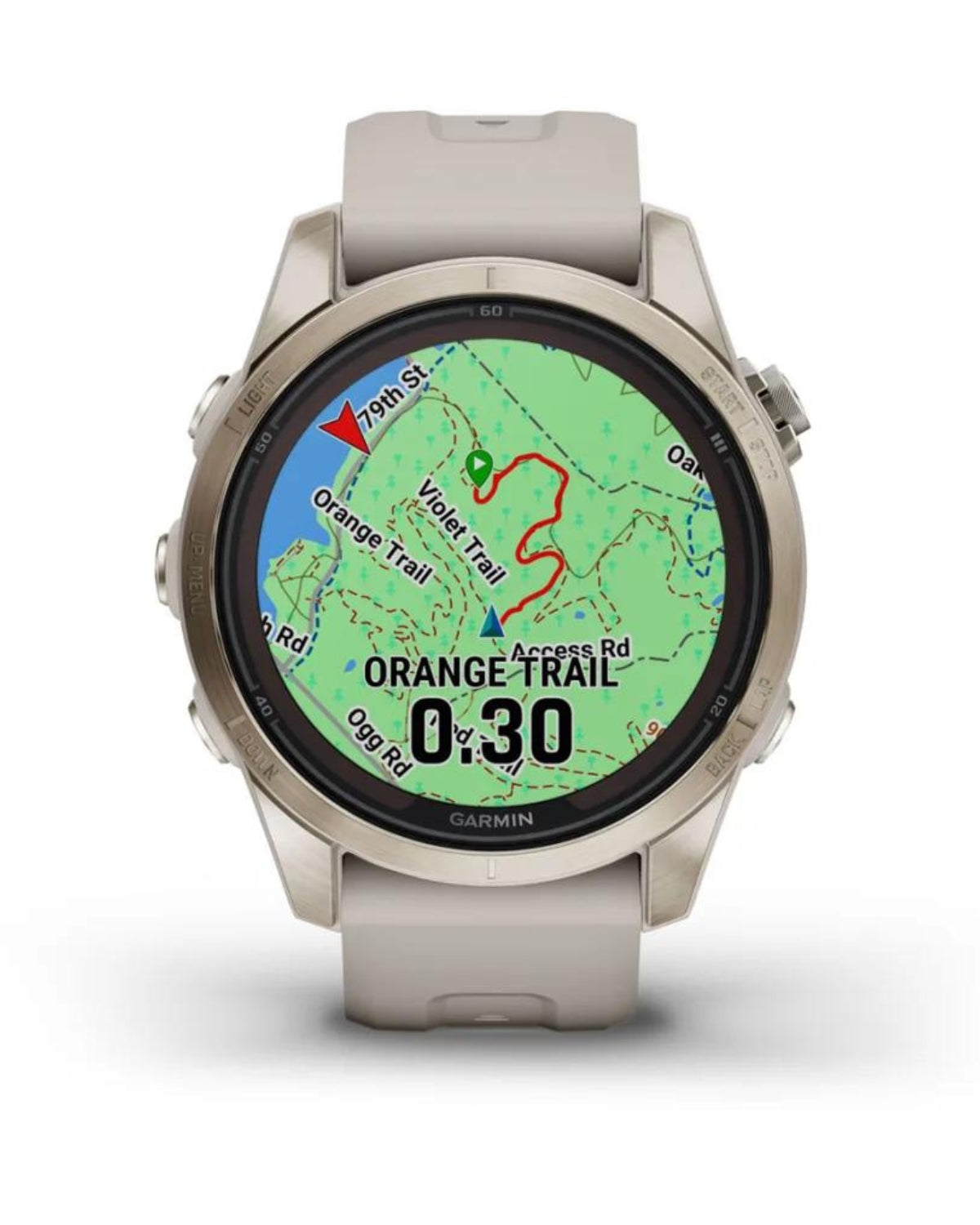Smartwatch Garmin fēnix® 7S Pro, Sapphire Solar, Soft Gold, Curea Light Sand, 42MM