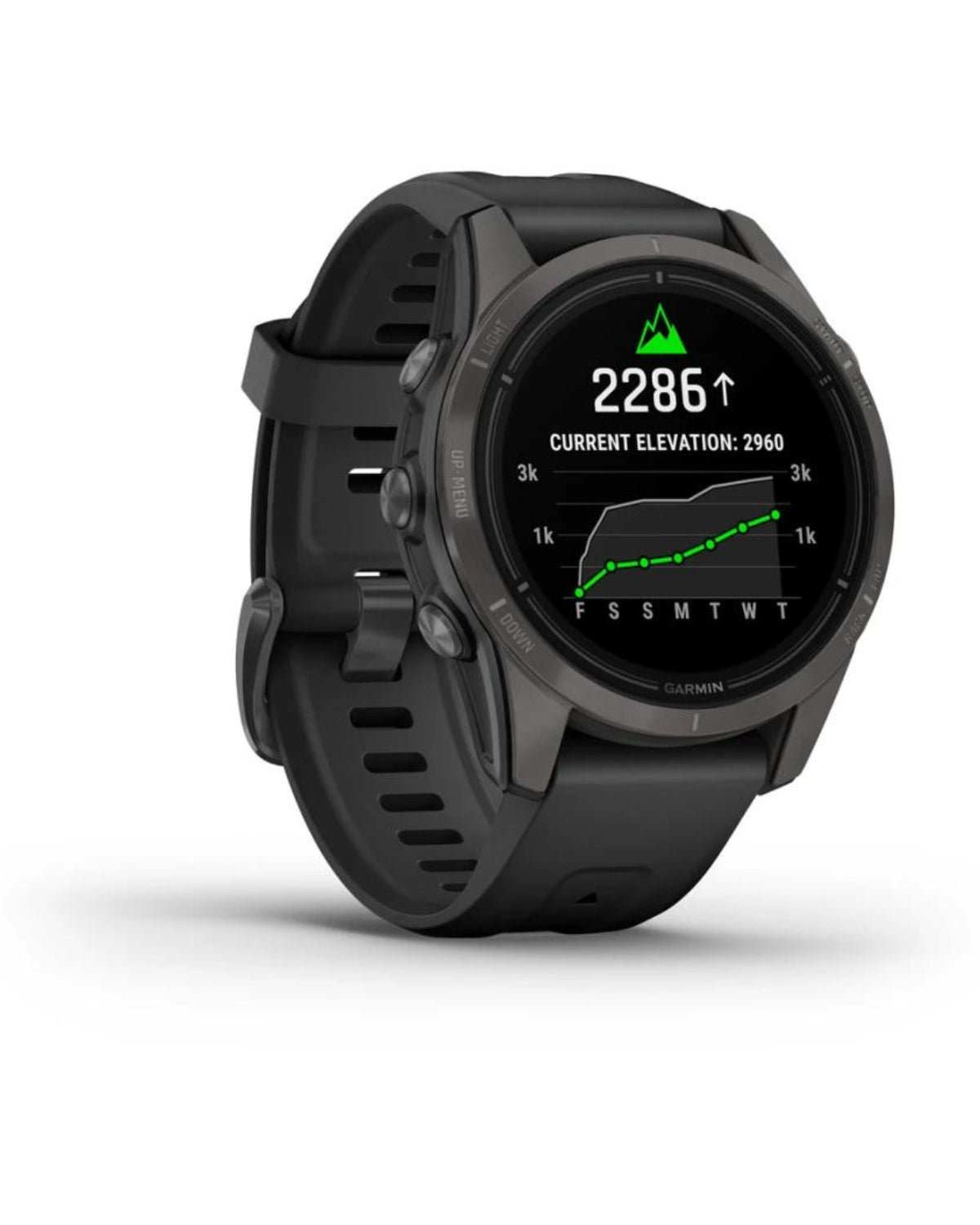 Smartwatch epix™ Pro (Gen 2), Sapphire, Titan DLC Carbon Grey, Curea Neagră, 42 mm