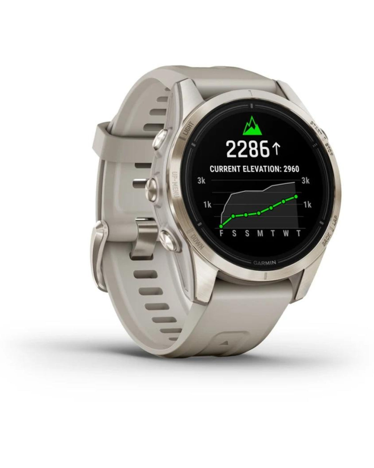 Smartwatch epix™ Pro (Gen 2), Sapphire, Soft Gold, Curea Light Sand, 42mm