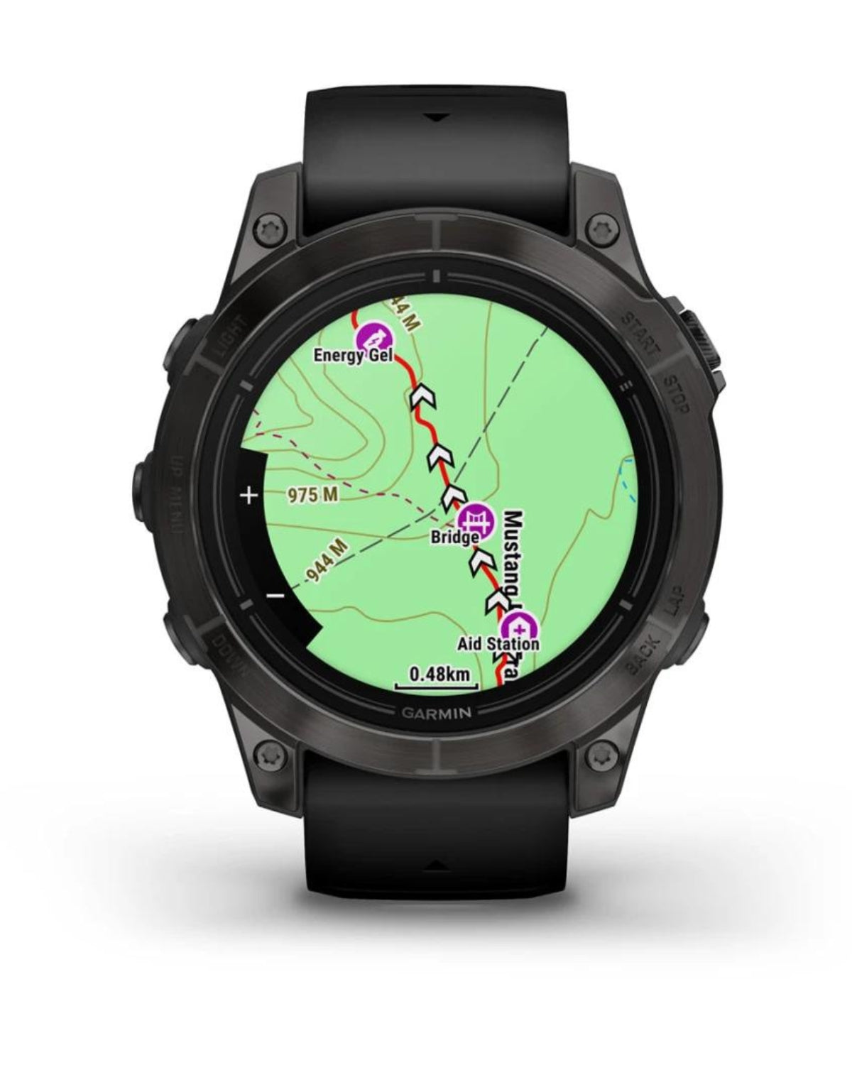Smartwatch epix™ Pro (Gen 2), Sapphire, Titan DLC Carbon Grey, Curea Neagră, 47 mm