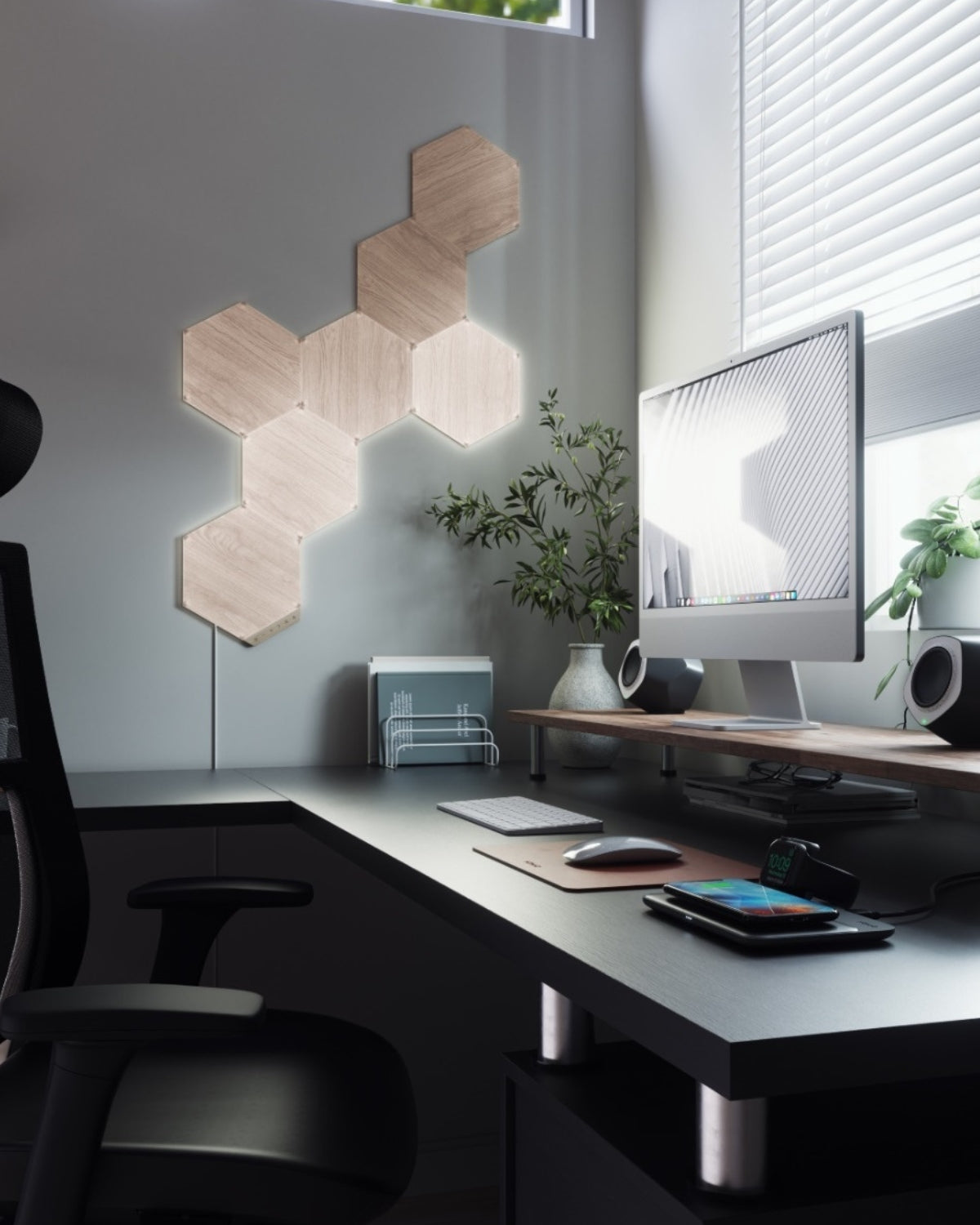 Nanoleaf Elements Hexagons Starter Kit, Wi-Fi, 3 Smart Light Panels Expansion Kit