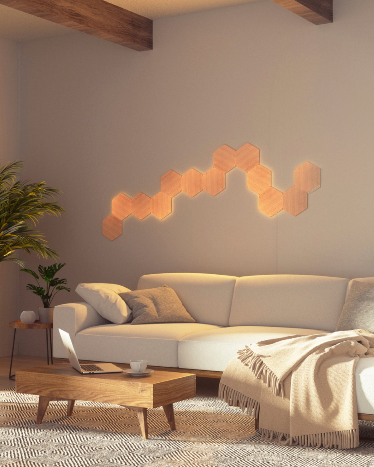 Nanoleaf Elements Hexagons Starter Kit, Wi-Fi, 3 Smart Light Panels Expansion Kit