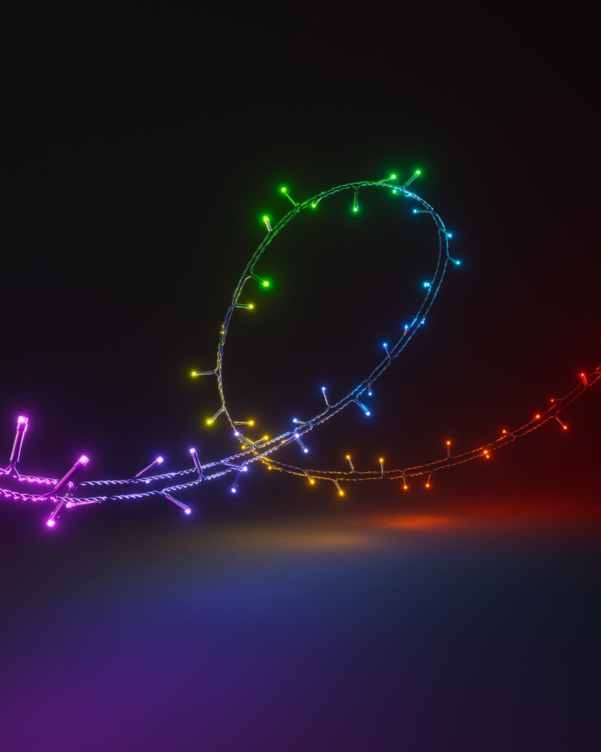 Bandă Led RGB Smart Nanoleaf Essentials Holiday String Starter Kit, 20 metri