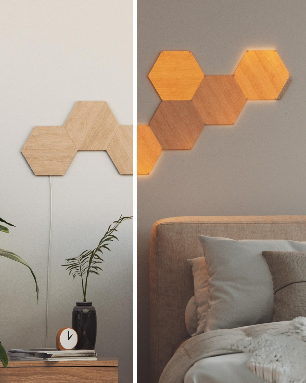 Nanoleaf Elements Hexagons Starter Kit, Wi-Fi, 3 Smart Light Panels Expansion Kit