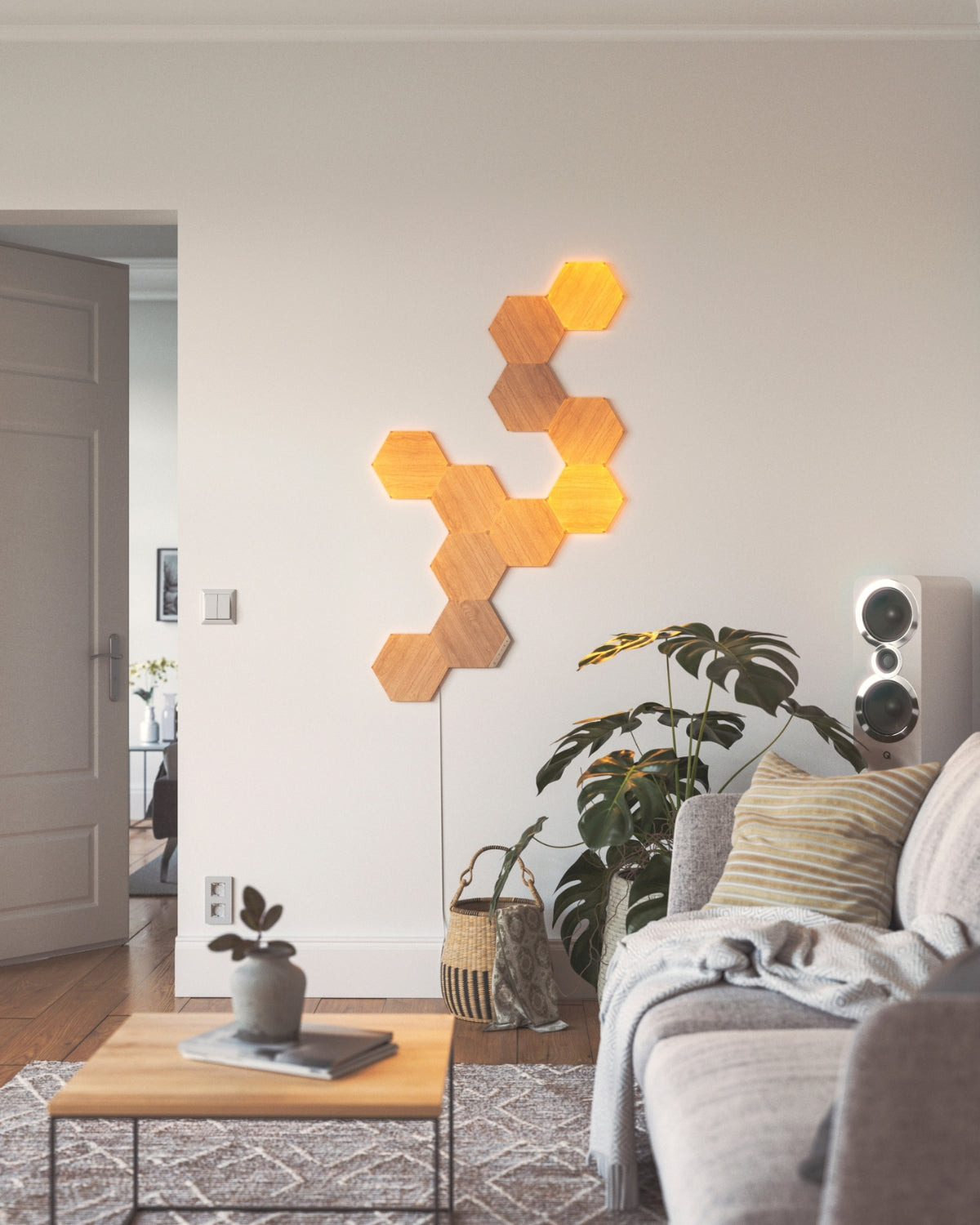 Nanoleaf Elements Hexagons Starter Kit, Wi-Fi, 3 Smart Light Panels Expansion Kit