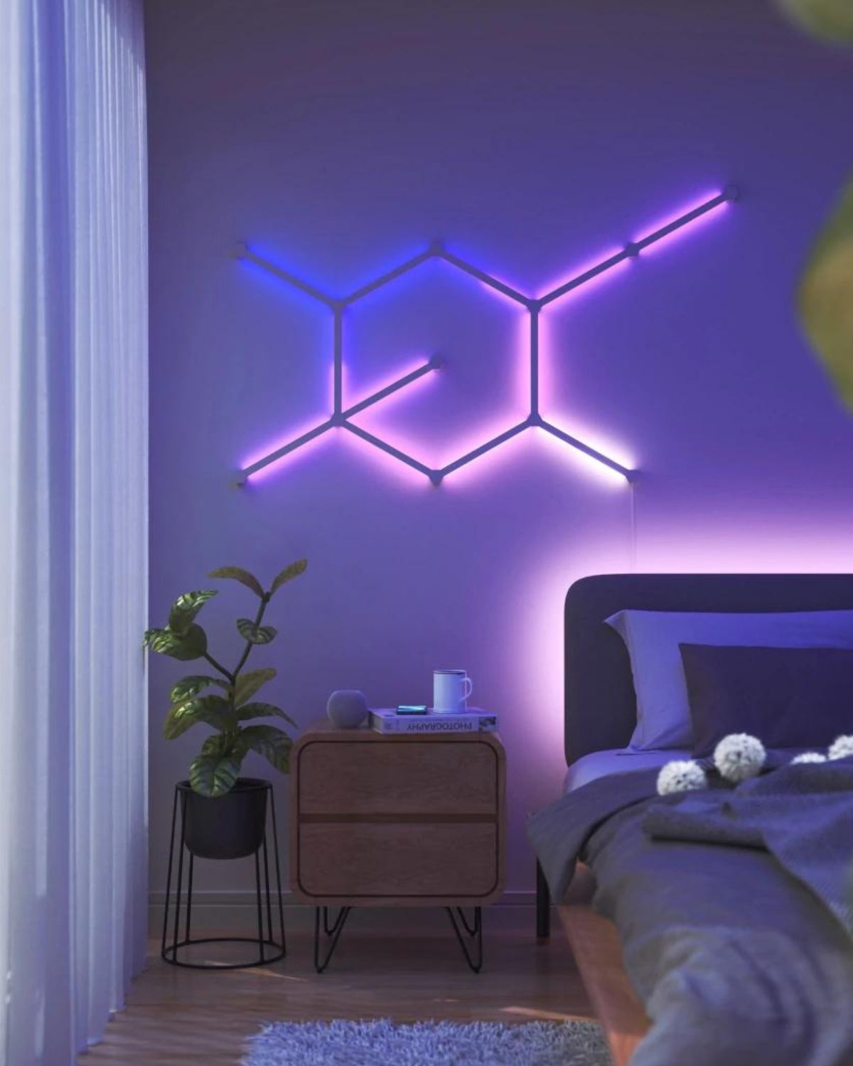 Kit extindere 3 panouri RGBW Nanoleaf Lines Starter Kit, Wi-Fi